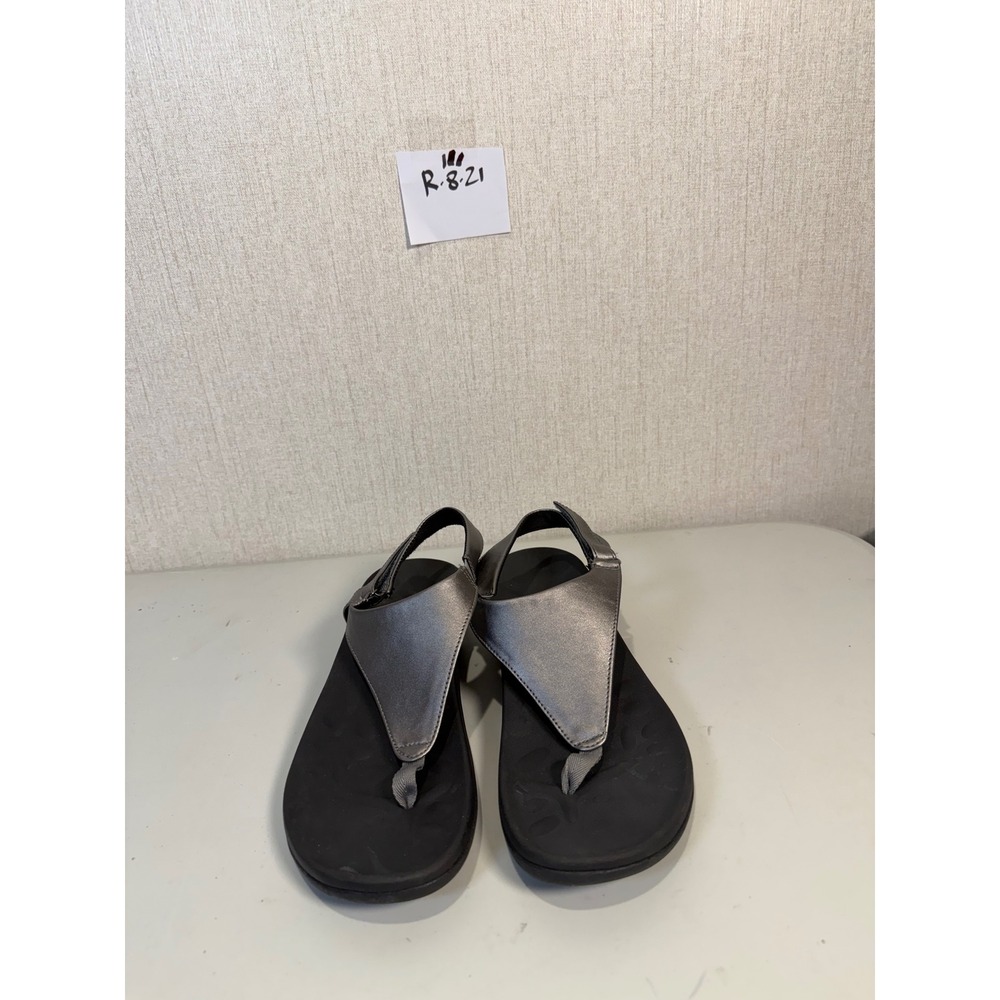 Megnya Orthotic Walking Sandals Metallic Grey Pewter Ankle Strap us size 10-10.5 - Picture 2 of 7